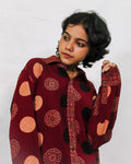 Ajrakh Circular Print Swing Shirt