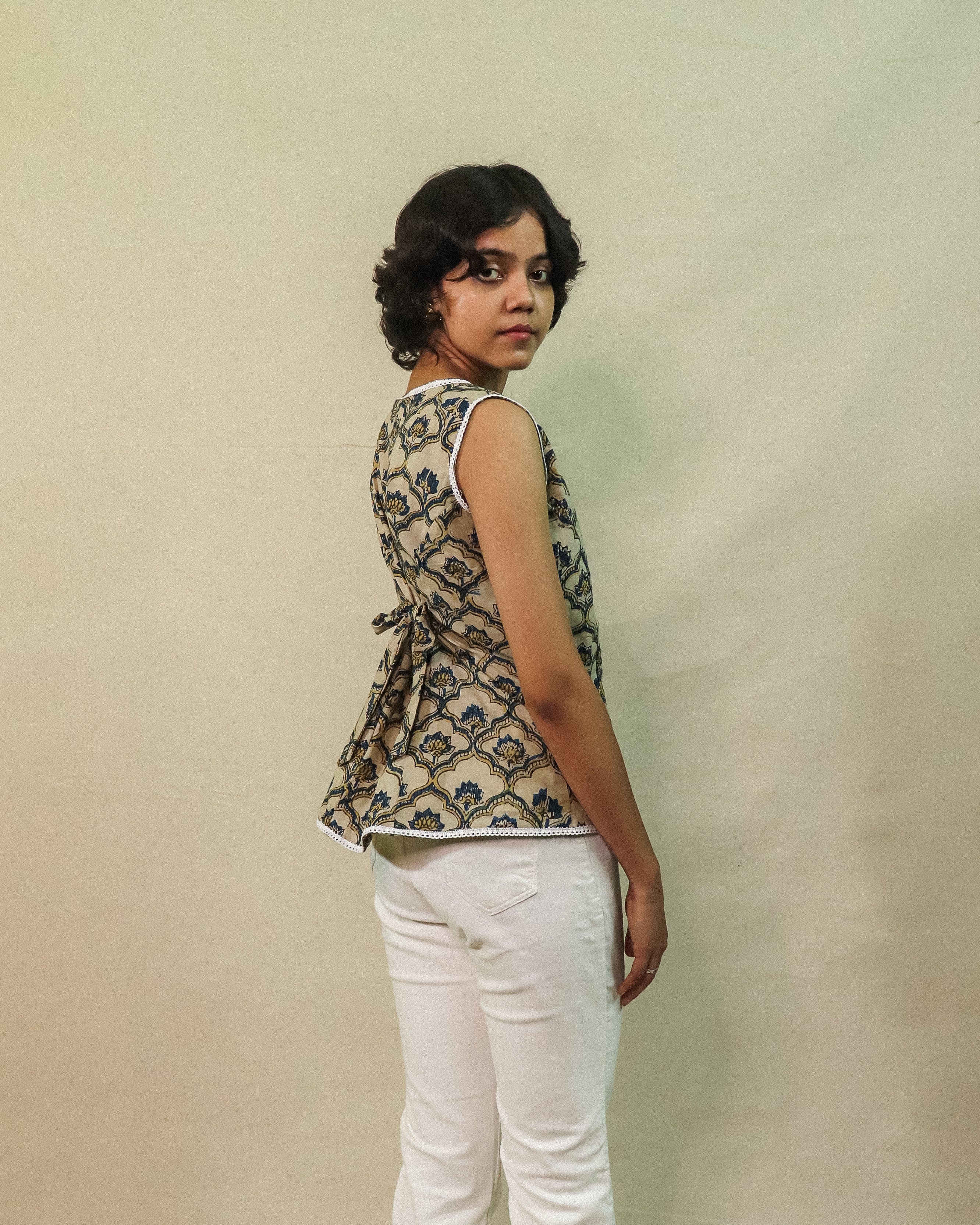 Beige Amor Vest Top