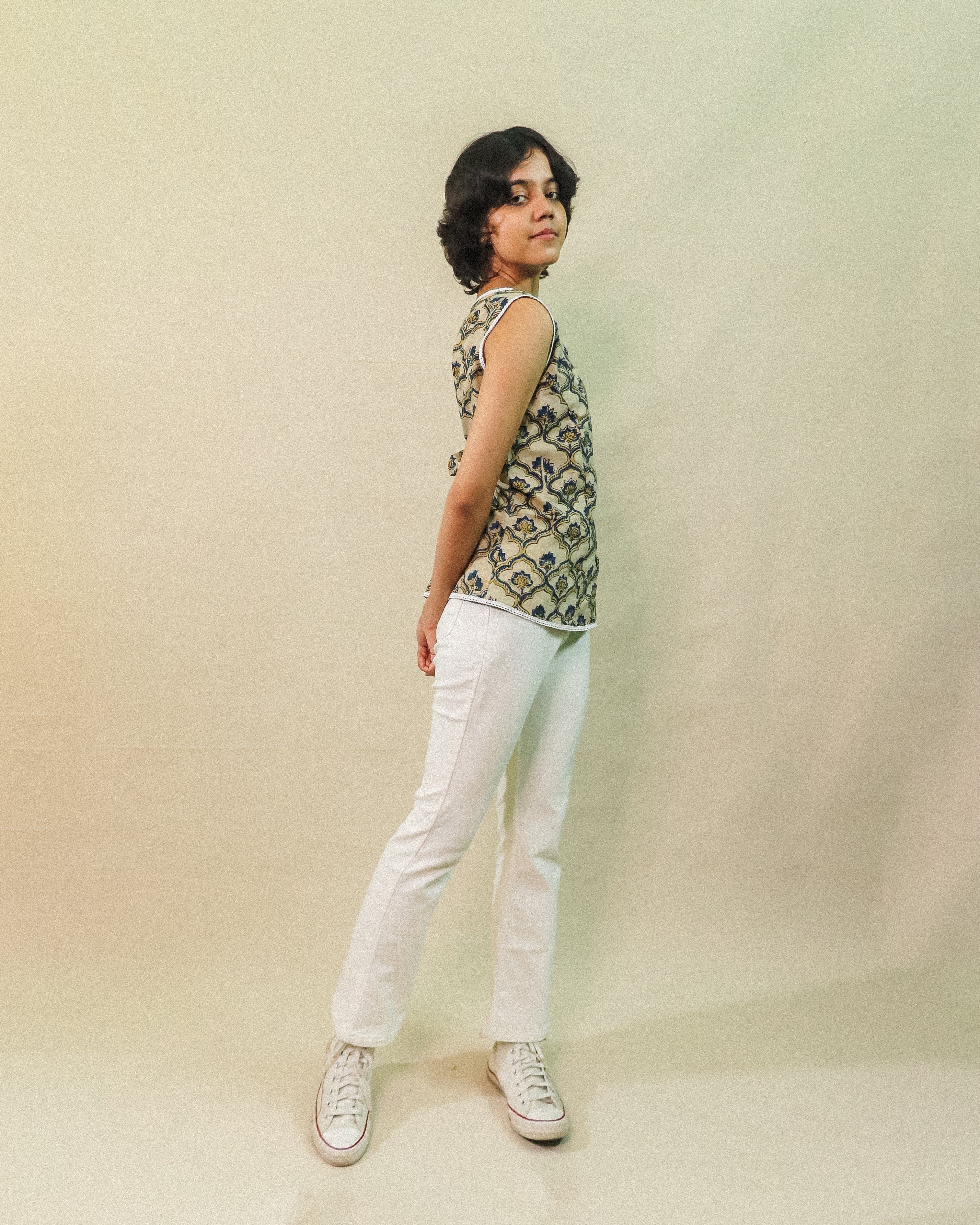 Beige Amor Vest Top