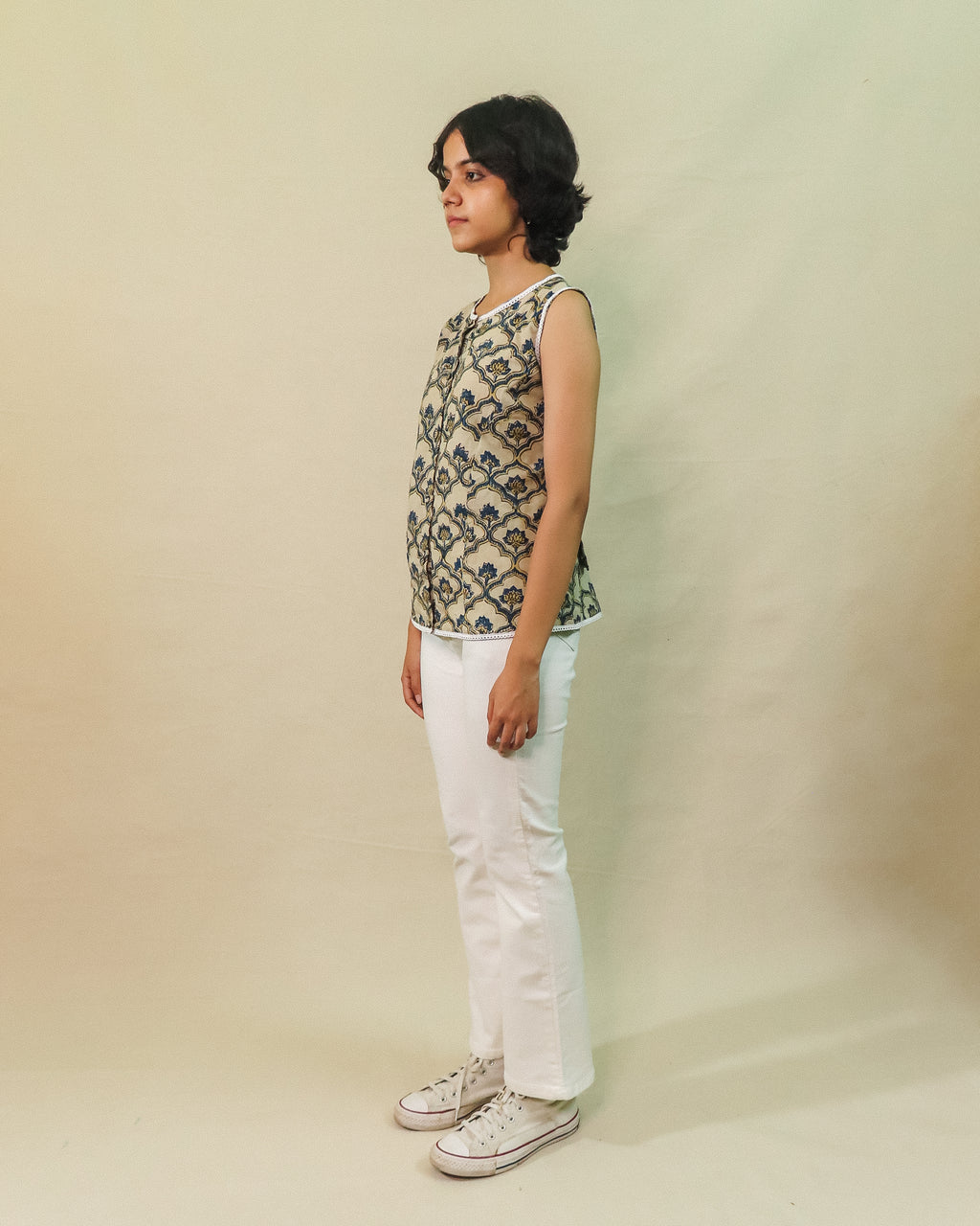 Beige Amor Vest Top