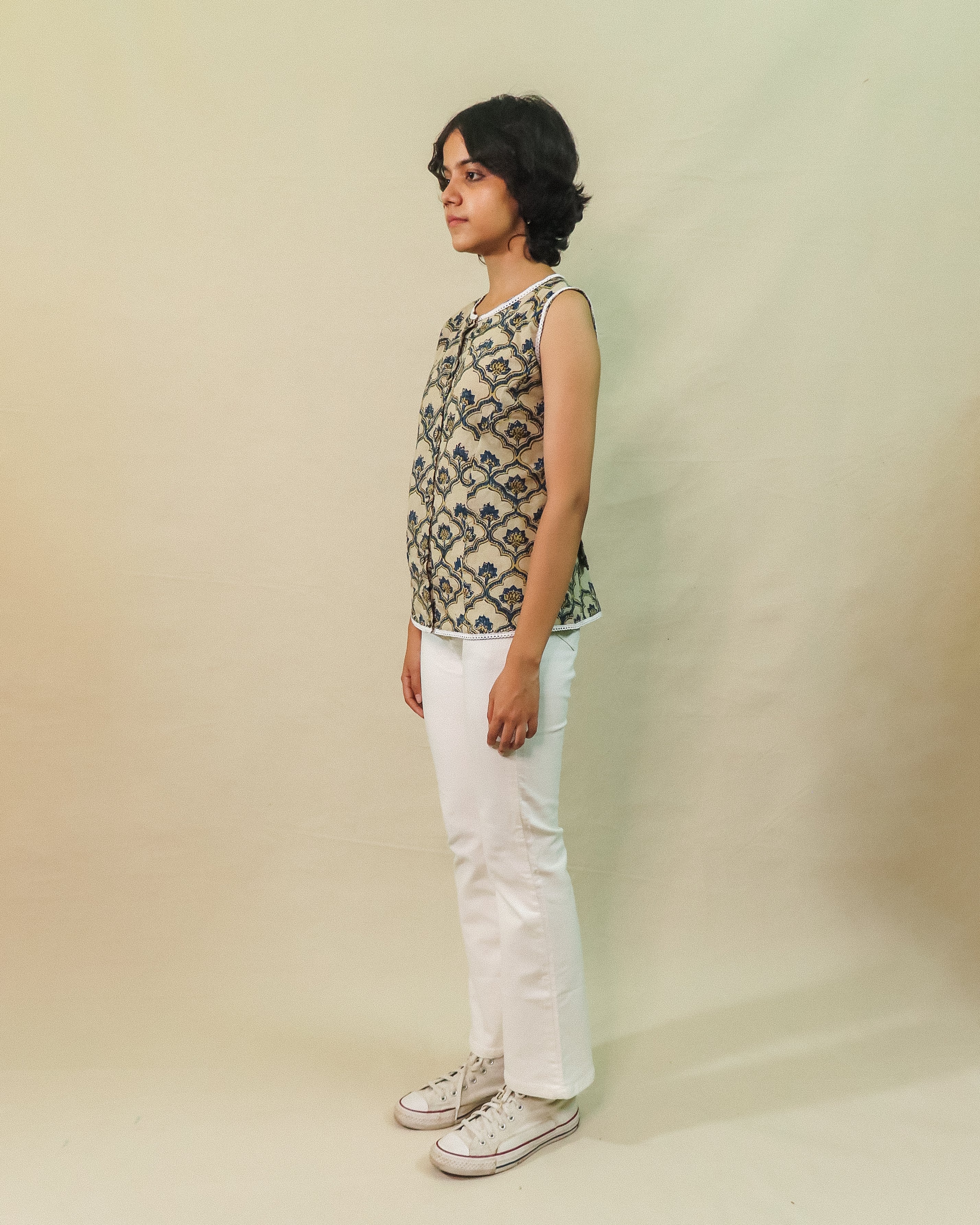 Beige Amor Vest Top