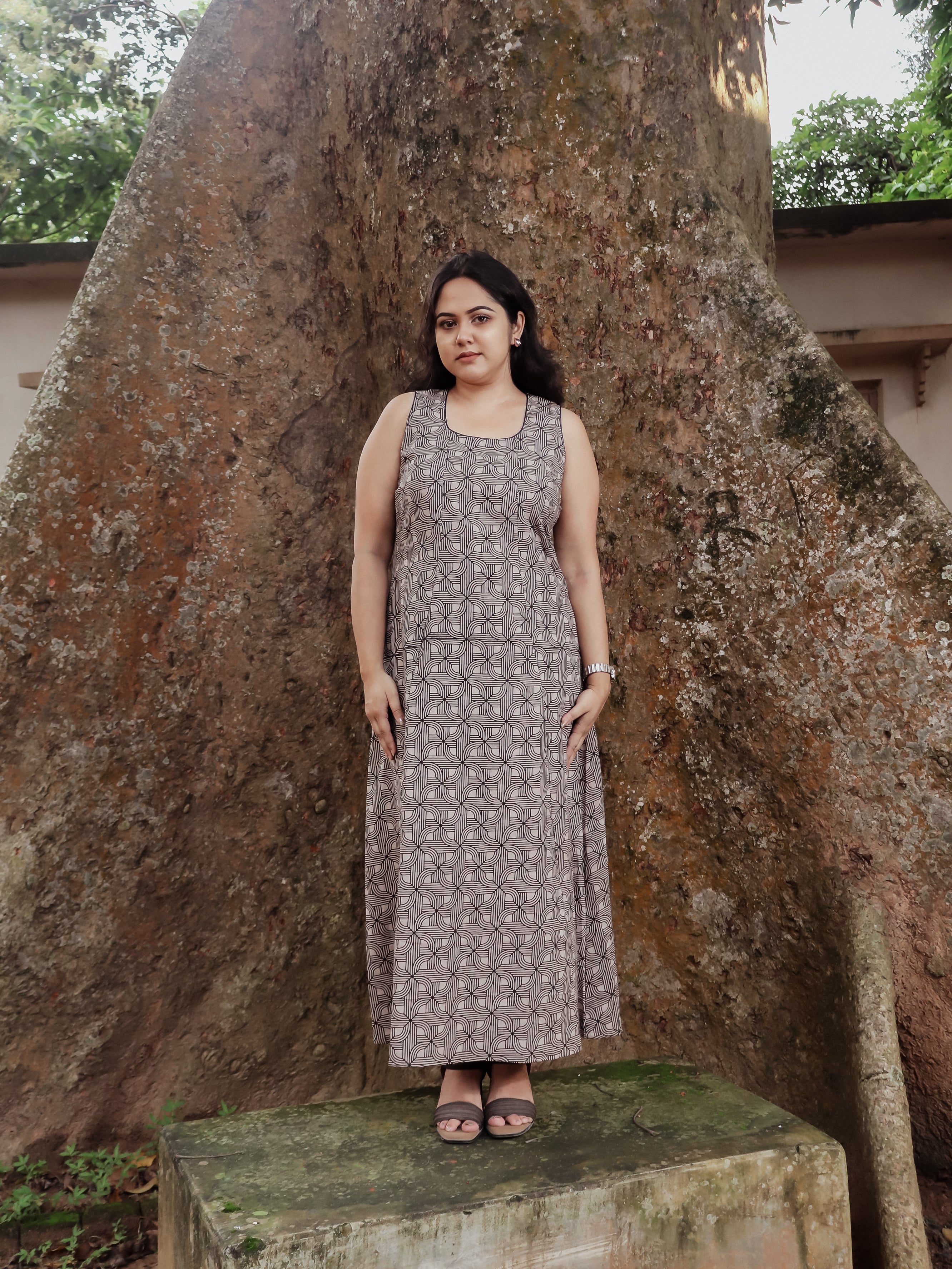 Beige Gulbahar Evening Dress