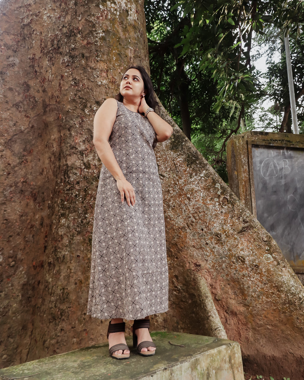 Beige Gulbahar Evening Dress