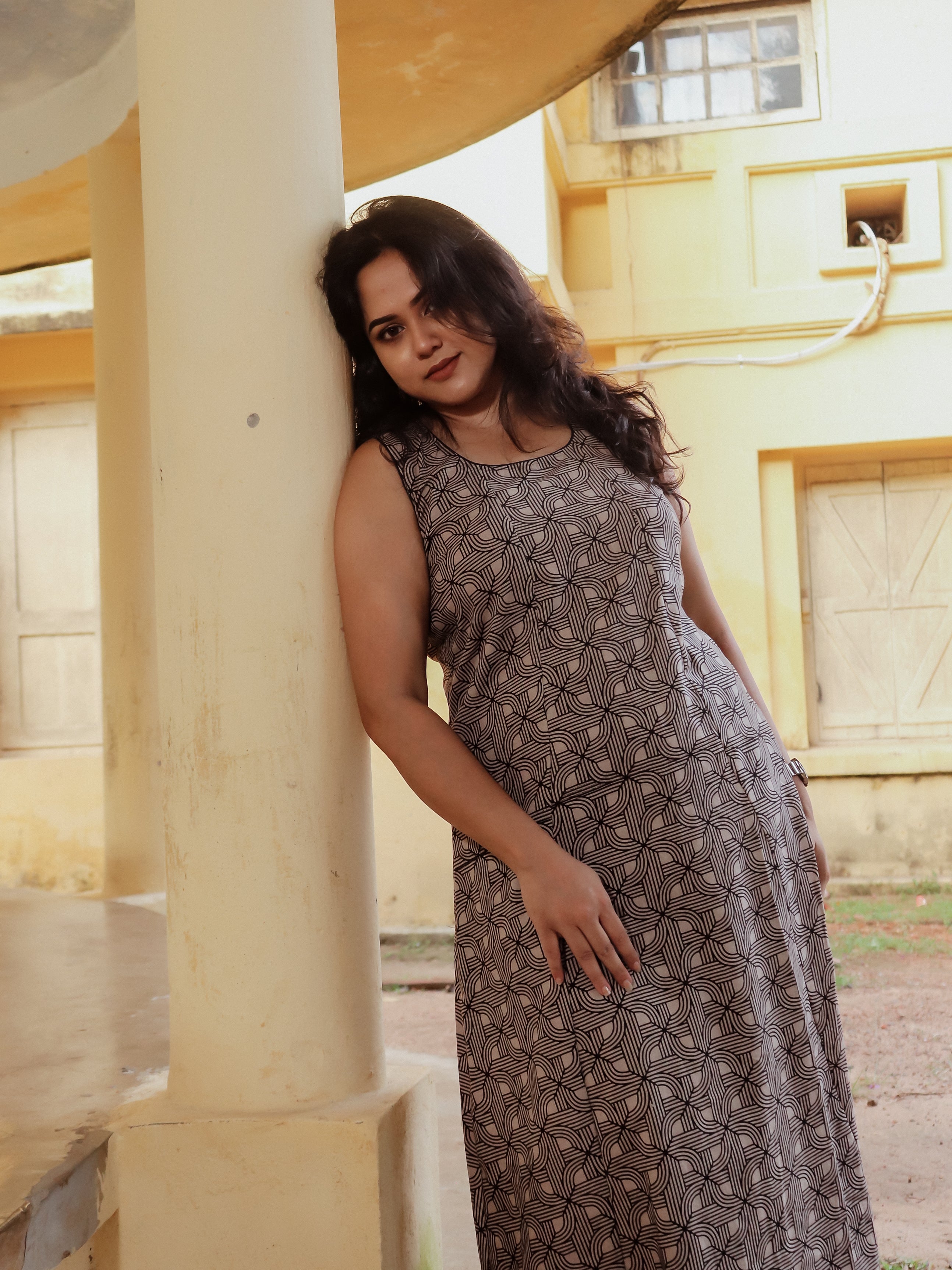 Beige Gulbahar Evening Dress