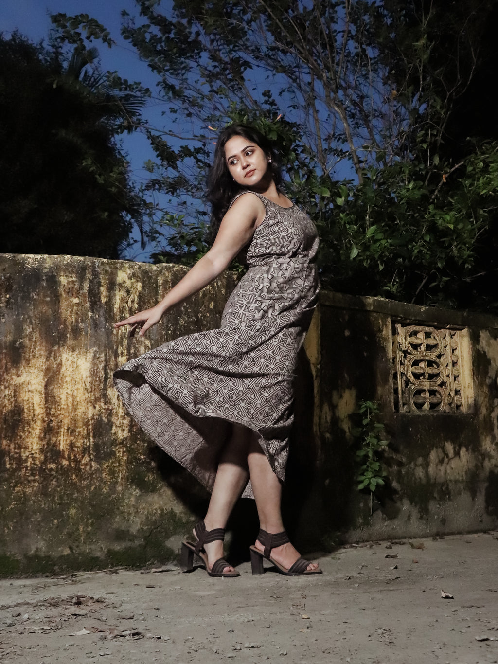 Beige Gulbahar Evening Dress