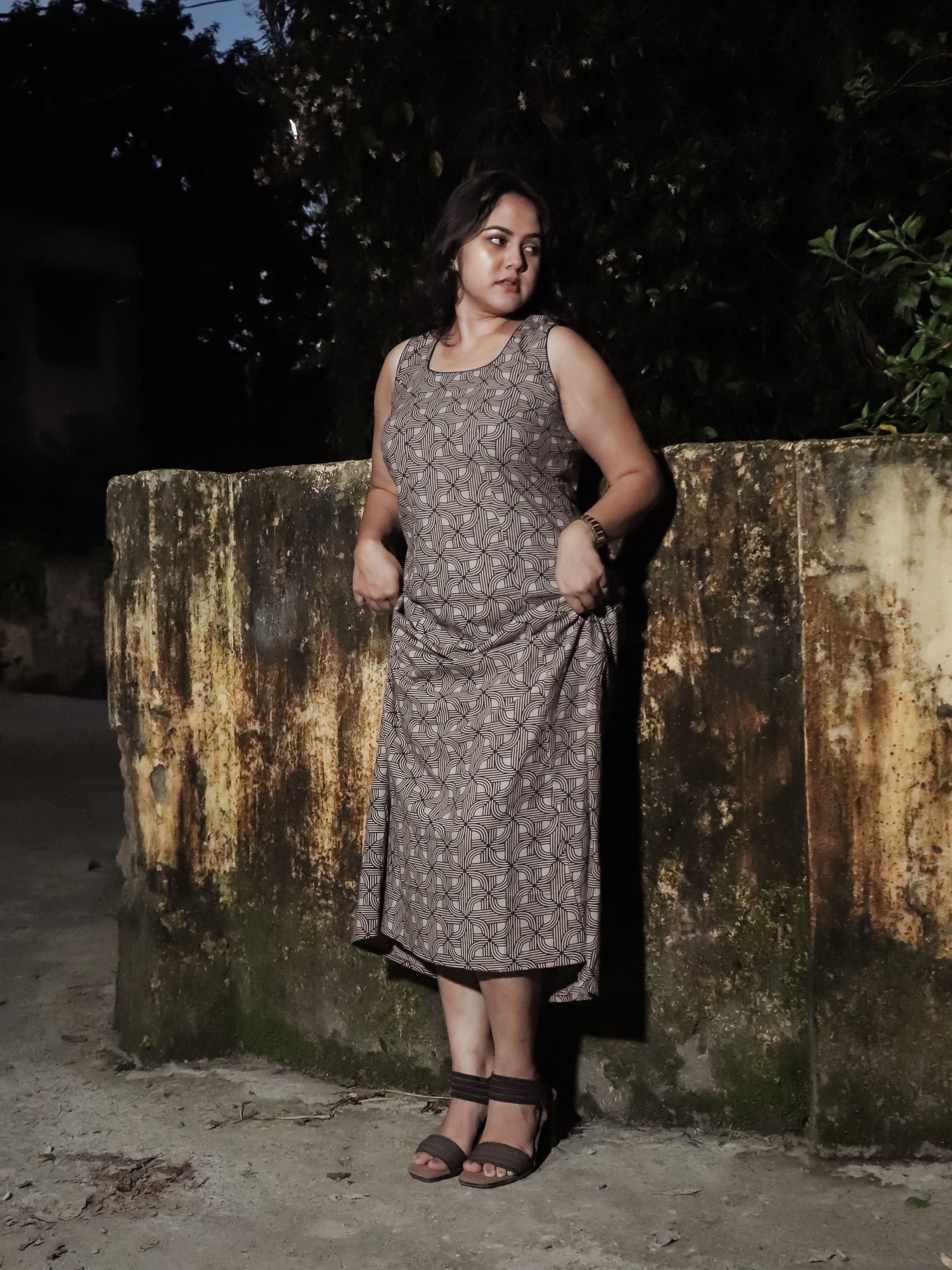 Beige Gulbahar Evening Dress