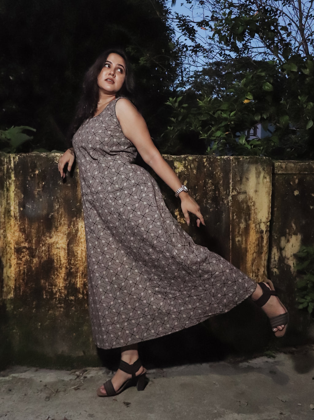 Beige Gulbahar Evening Dress