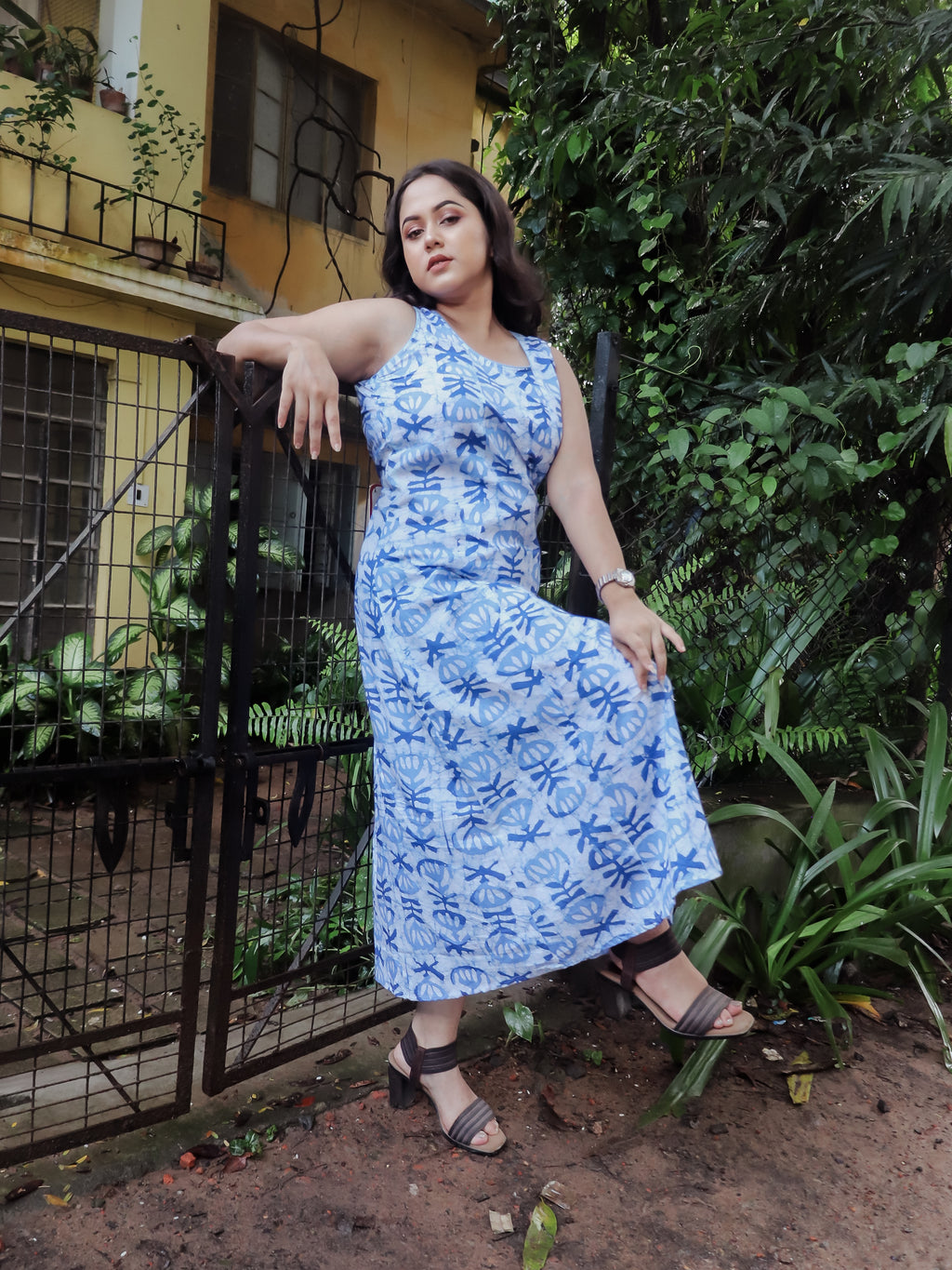 Blue Gulbahar Evening Dress