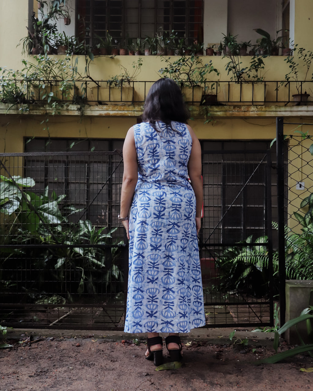 Blue Gulbahar Evening Dress