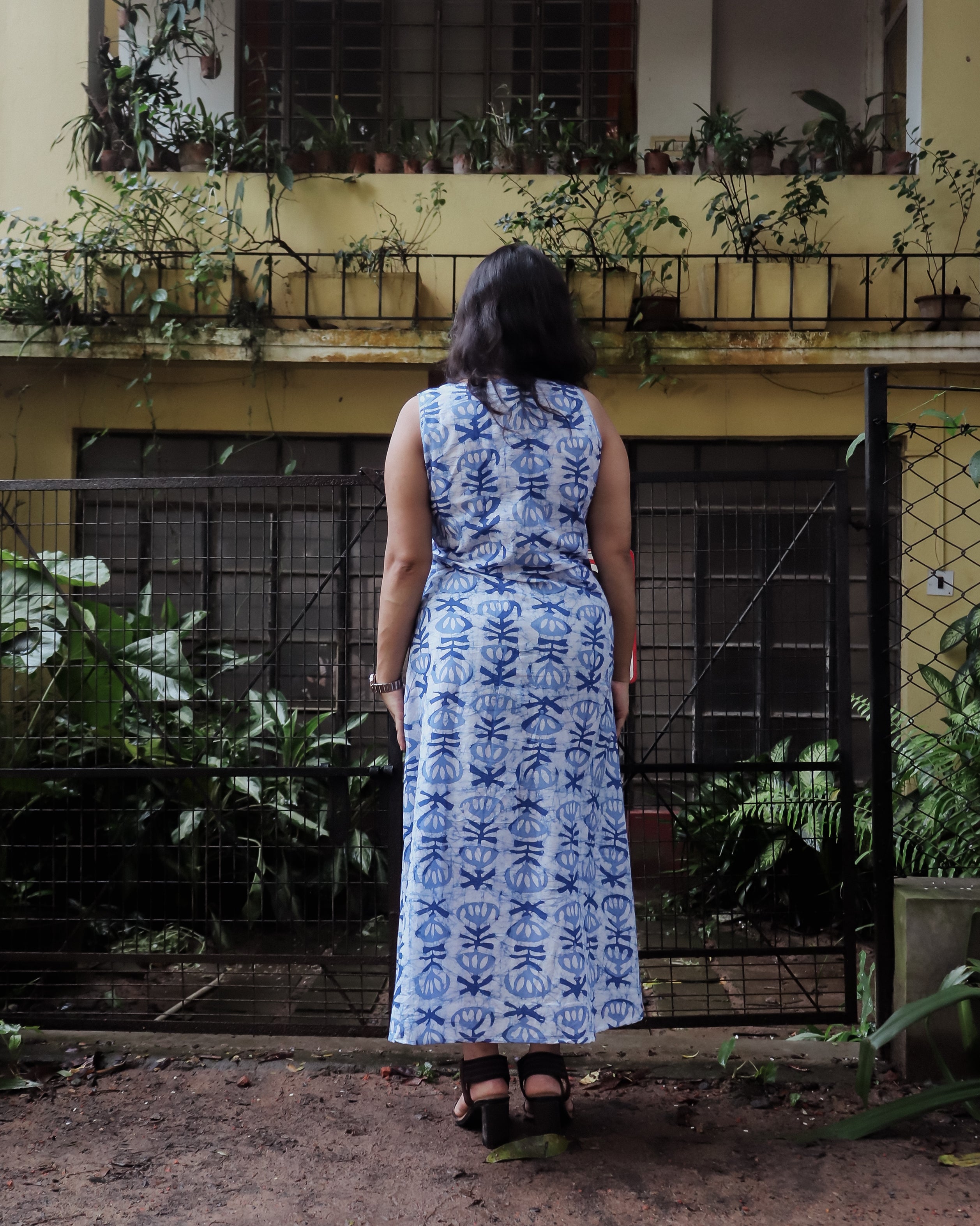 Blue Gulbahar Evening Dress