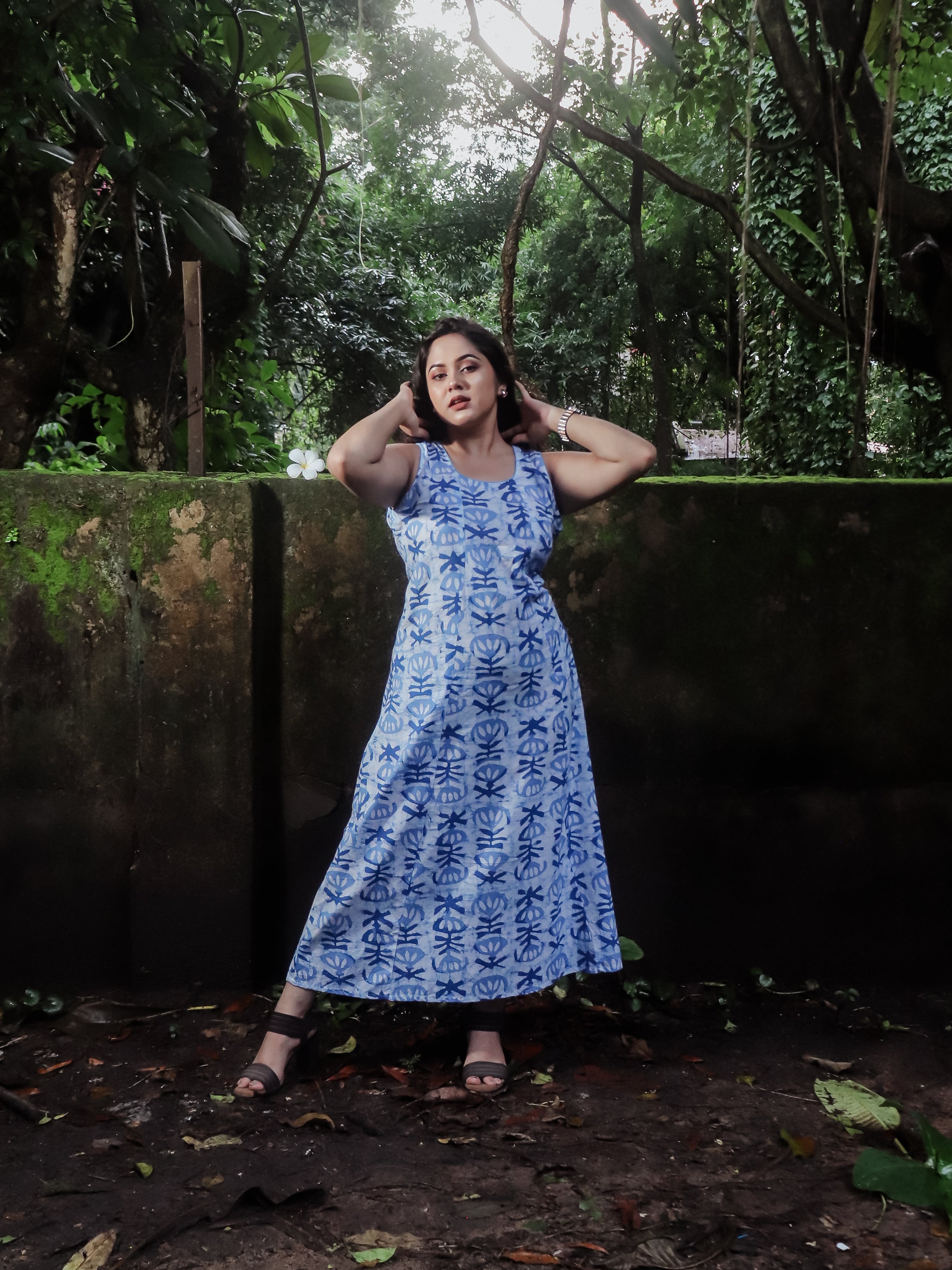 Blue Gulbahar Evening Dress