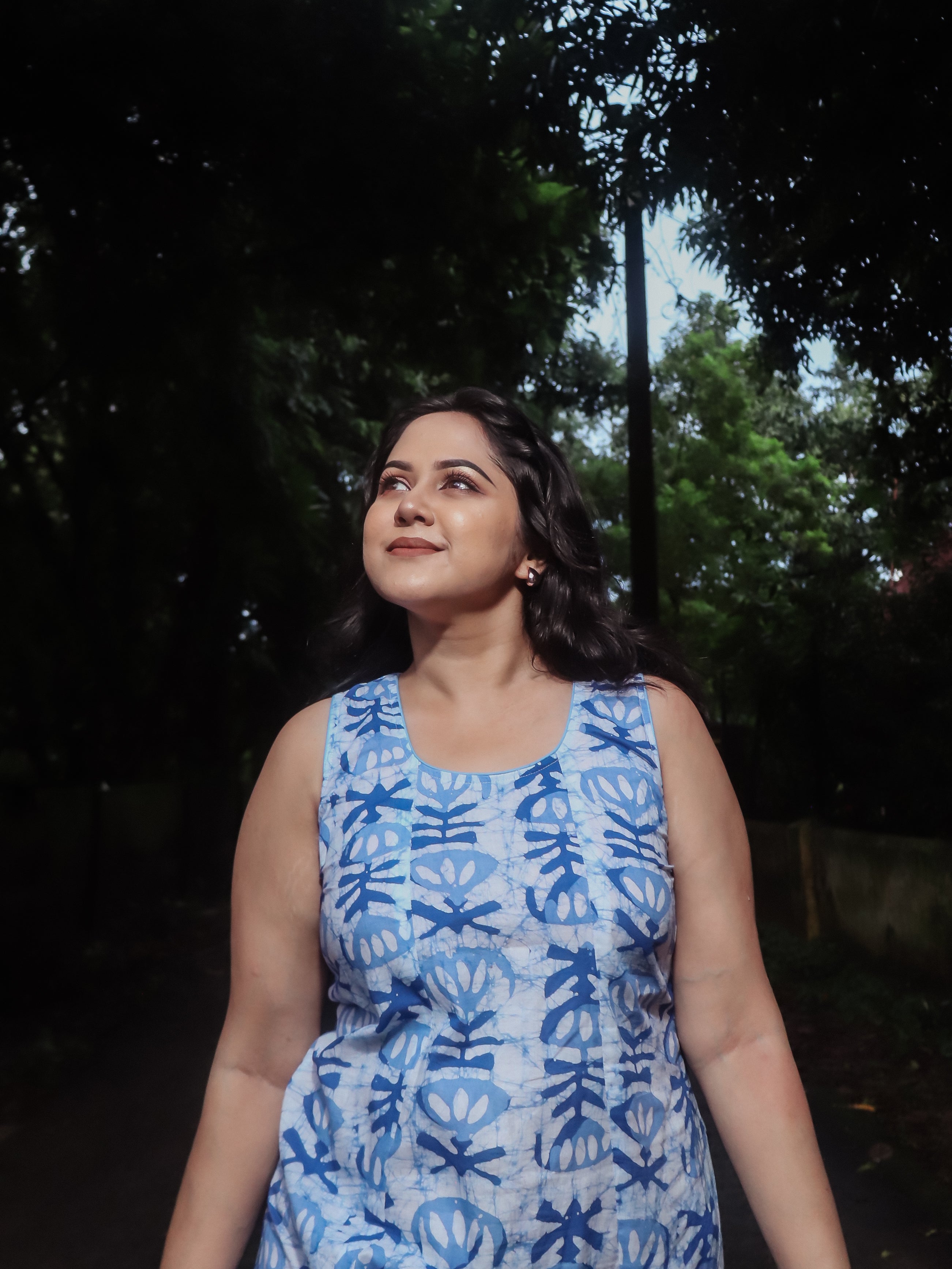 Blue Gulbahar Evening Dress