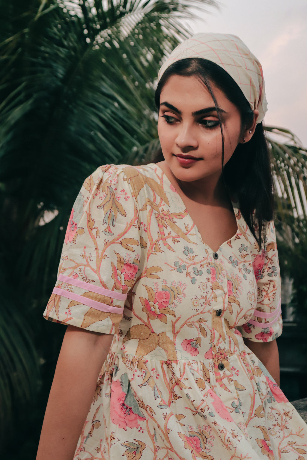 Gulbahar V-Neck Midi Dress